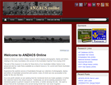 Tablet Screenshot of anzacsonline.net.au